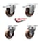 Service Caster 4 Inch High Temp Glass Filled Nylon Top Plate Caster Total Lock Brakes SCC, 2PK SCC-TTL20S414-GFNSHT-2-S-2 - alternate 1
